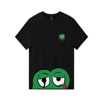 Black/Lucky Green Drippy  on drip Tee