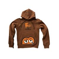 Drippy season brown/orange pull over hoodie