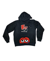 Drippy season black/red pull over hoodie