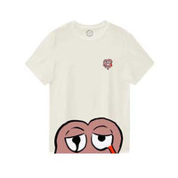 Off White / Rustic pink Drippy  on drip Tee