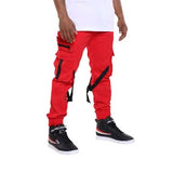 Red/black Cargo Pocket joggers