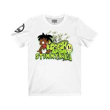 White glow in the dark stimmy tee