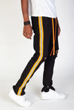 Reflective taped pants (Black & Orange)