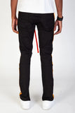 Reflective taped pants (Black & Orange)