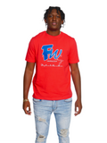 Red & blue Global T-shirt